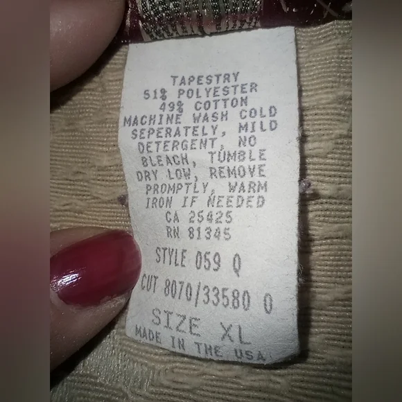 Orvis Vintage Floral Tapestry Vest Size XL EUC Made In The USA P2P 23 In - Picture 6 of 7